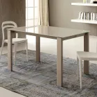 Mesa de Jantar Extensível Até 204 cm em Cristal Made in Italy - Palladio Viadurini