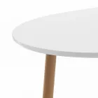 Mesa de jantar extensível até 220 cm em Matt White Mdf - Toledo Viadurini