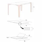 Mesa de Jantar Extensível Até 222 cm em Fenix Made in Italy - Vulcano Viadurini