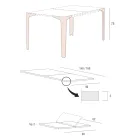 Mesa de Jantar Extensível Até 222 cm em Fenix Made in Italy - Vulcano Viadurini