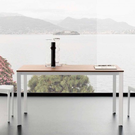 Mesa de Jantar Extensível Até 230 cm em Melamina Made in Italy - Platinum Viadurini