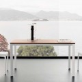 Mesa de Jantar Extensível Até 230 cm em Melamina Made in Italy - Platinum