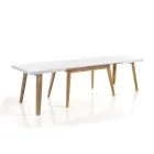 Mesa de Jantar Extensível Até 235 cm em Mdf Lacado Branco - Fedora Viadurini