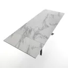 Mesa Extensível de Jantar Até 240 cm em Cerâmica e Metal - Ugo Viadurini
