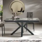 Mesa de jantar extensível até 240 cm em grés porcelânico - Domagnano Viadurini