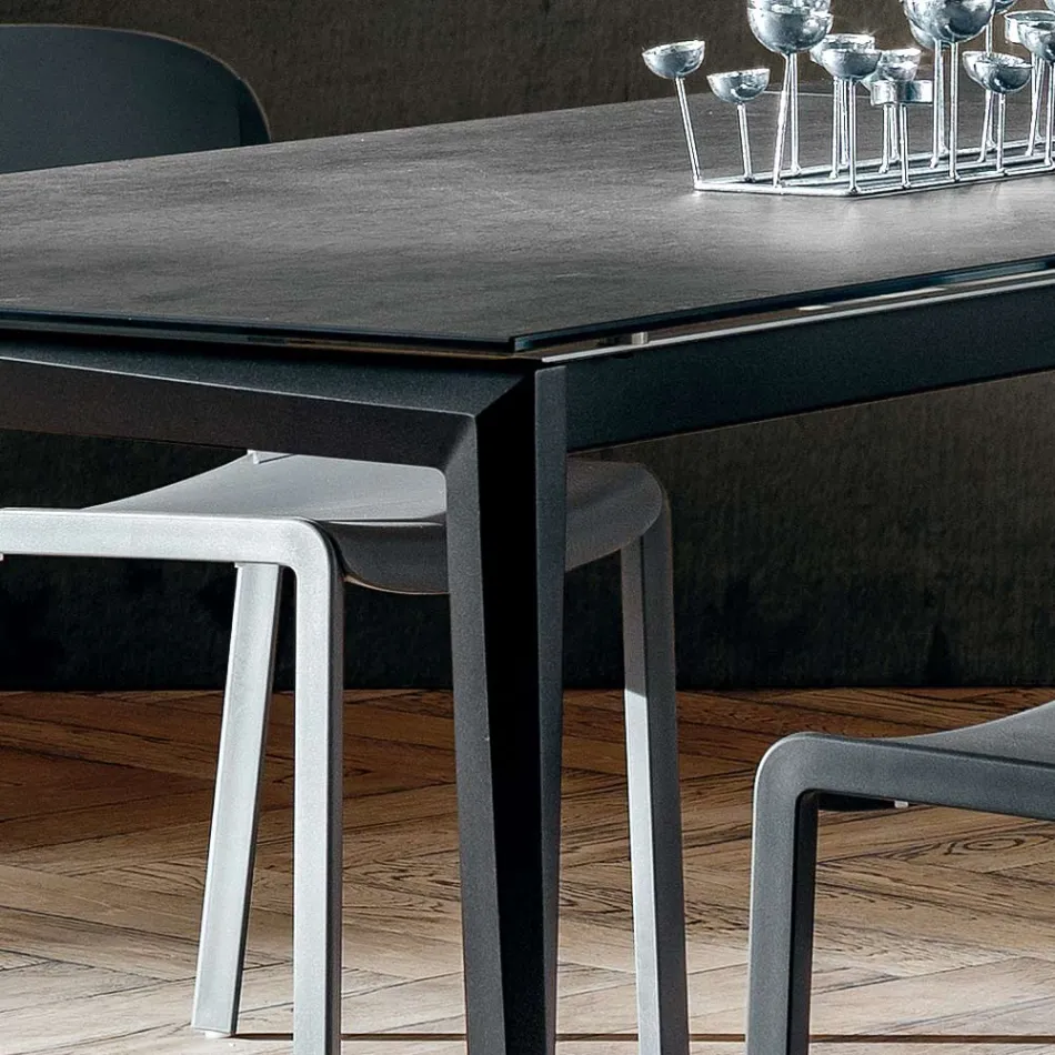 Mesa de Jantar Extensível até 240 cm em Laminam Made in Italy - Fantástico Viadurini
