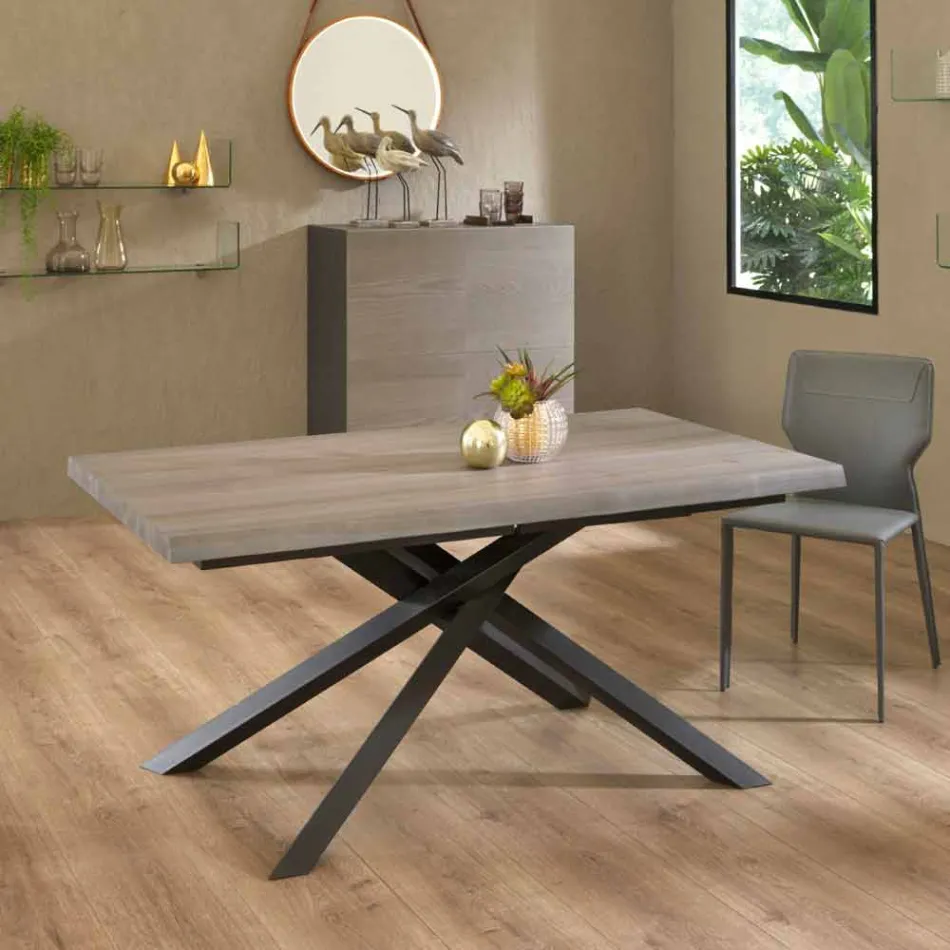 Mesa de Jantar Extensível Até 240 cm em Madeira Made in Italy - Xino Viadurini