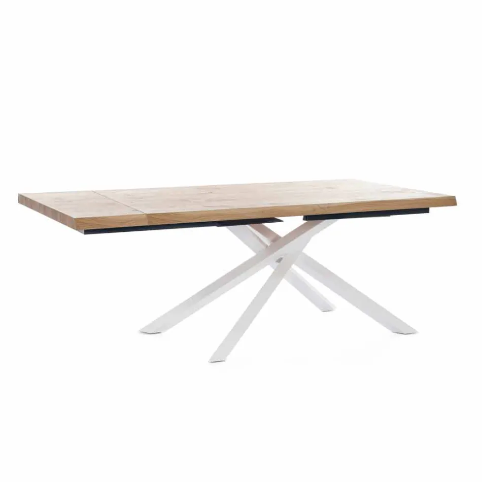 Mesa de Jantar Extensível Até 240 cm em Madeira Made in Italy - Xino Viadurini