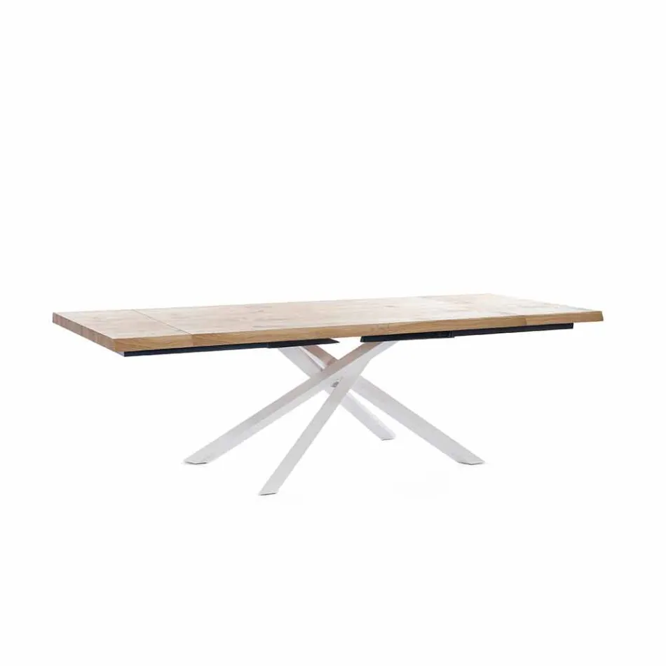 Mesa de Jantar Extensível Até 240 cm em Madeira Made in Italy - Xino Viadurini