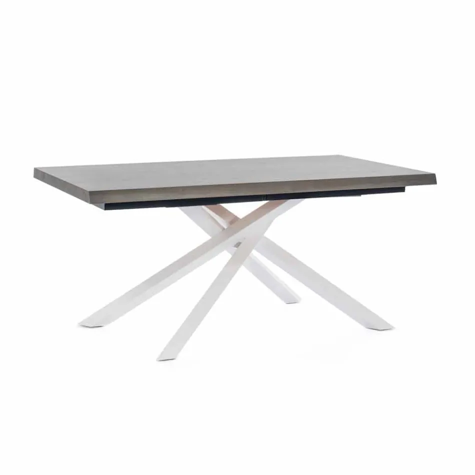 Mesa de Jantar Extensível Até 240 cm em Madeira Made in Italy - Xino Viadurini