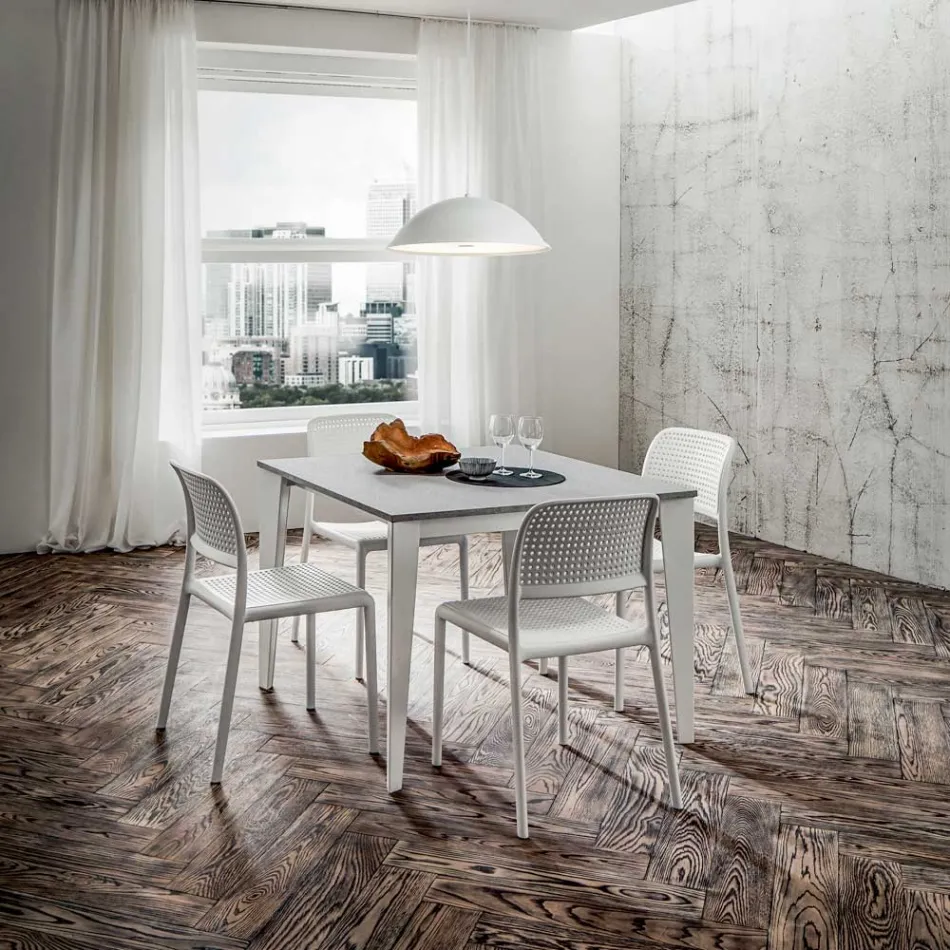 Mesa de jantar extensível até 252 cm em HPL Made in Italy - Efisto Viadurini