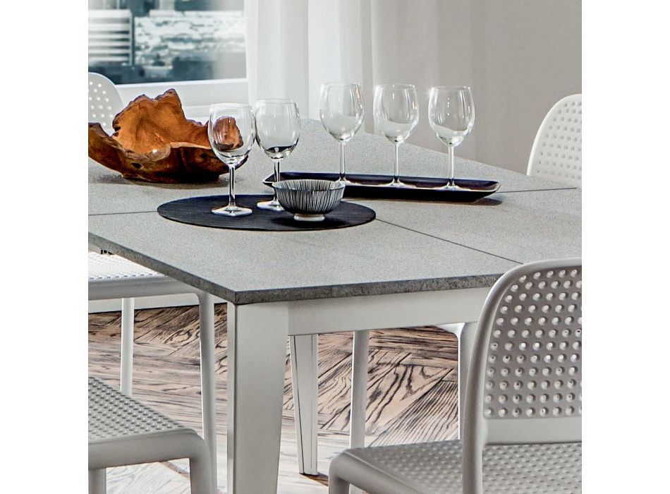 Mesa de jantar extensível até 252 cm em HPL Made in Italy - Efisto Viadurini