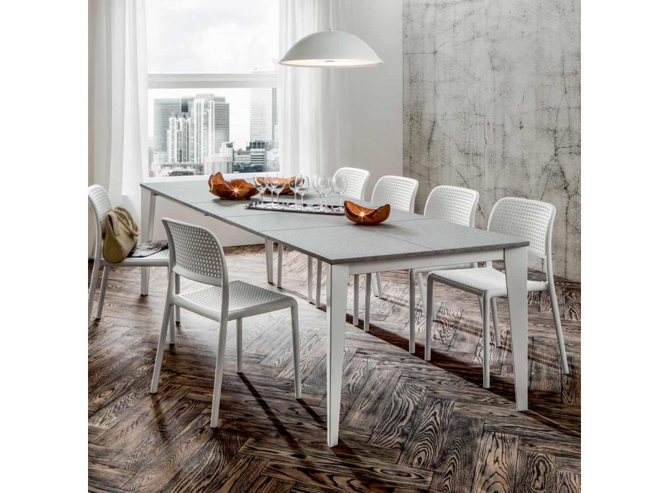 Mesa de jantar extensível até 252 cm em Hpl Made in Italy - Efisto Viadurini