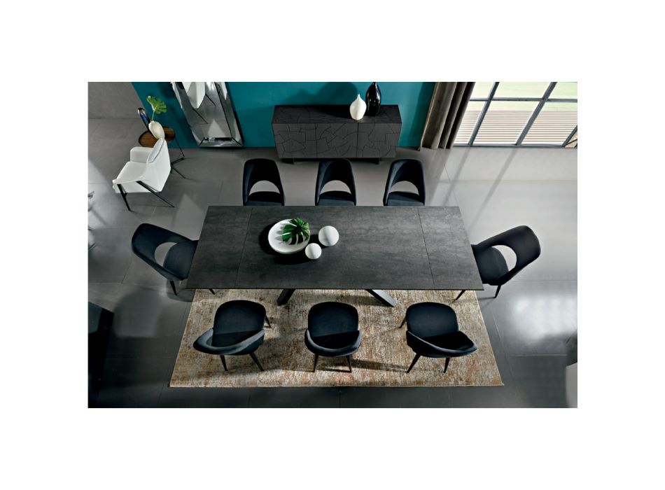 Mesa de Jantar Extensível até 278 cm em Laminam Made in Italy - Settimmio Viadurini