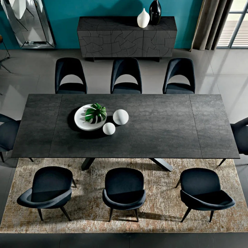 Mesa de Jantar Extensível até 278 cm em Laminam Made in Italy - Settimmio Viadurini