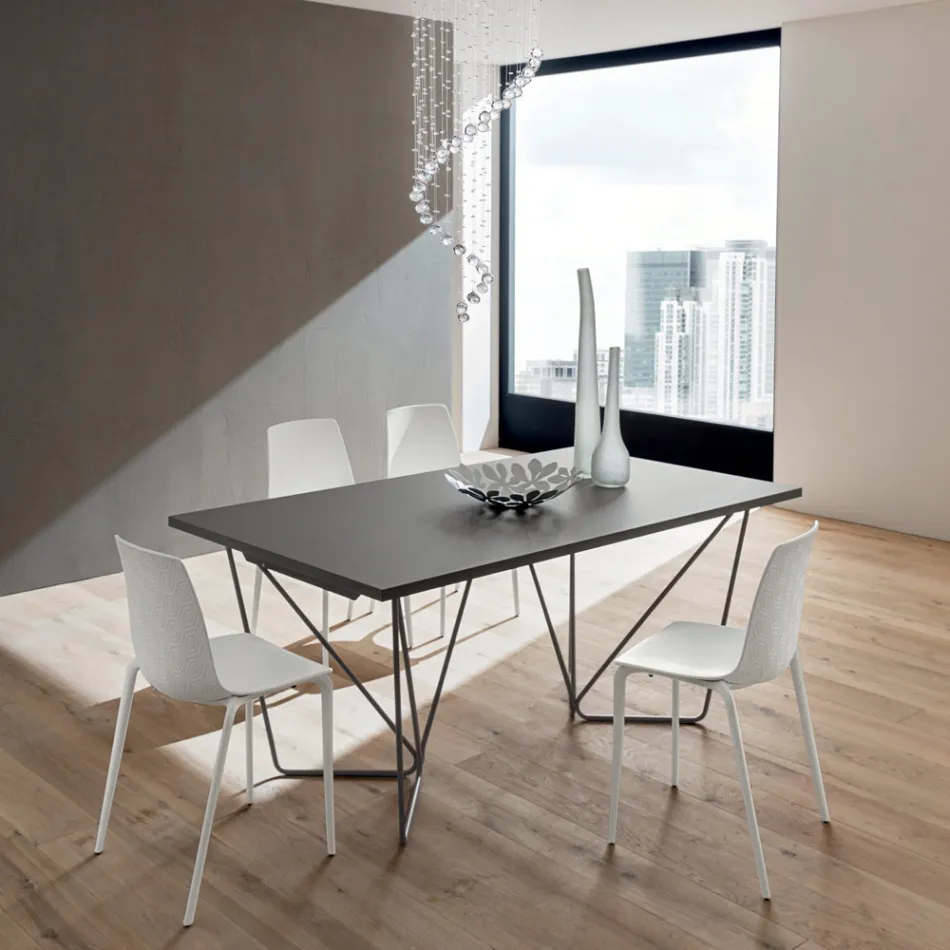 Mesa de jantar extensível até 280 cm em Fenix Made in Italy - Eolo Viadurini