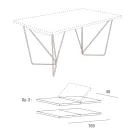 Mesa de jantar extensível até 280 cm em Fenix Made in Italy - Eolo Viadurini