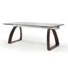 Mesa de Jantar Extensível até 280 cm em Vidro Made in Italy - Antimo Viadurini