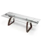 Mesa de Jantar Extensível até 280 cm em Vidro Made in Italy - Antimo Viadurini