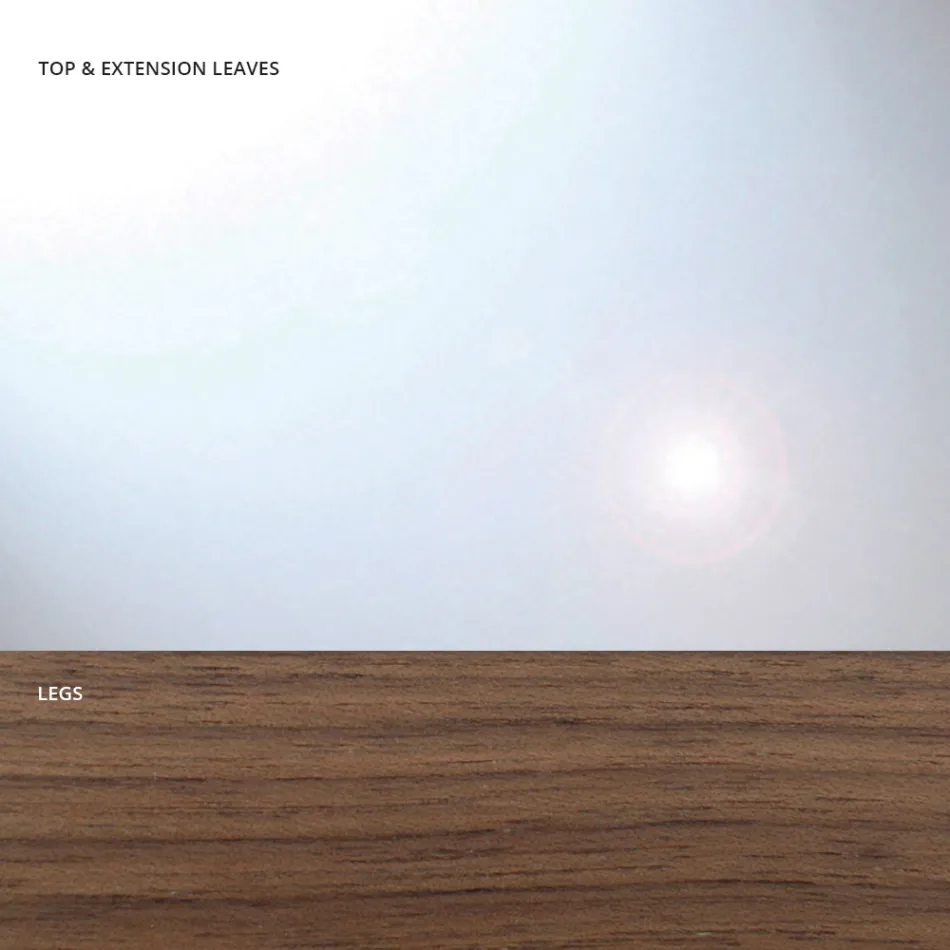 Mesa de Jantar Extensível até 280 cm em Vidro Made in Italy - Antimo Viadurini