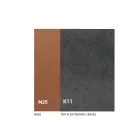 Mesa de jantar extensível até 280 ou 298 cm em cerâmica e metal - Revia Viadurini