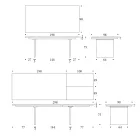 Mesa de jantar extensível até 280 ou 298 cm com tampo de cerâmica - Nomia Viadurini