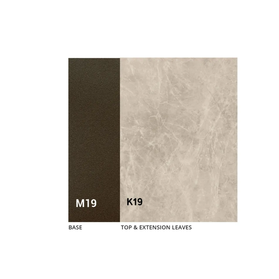 Mesa de jantar extensível até 280 ou 298 cm com tampo de cerâmica - Nomia Viadurini