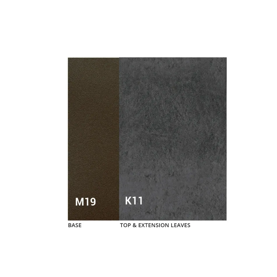 Mesa de jantar extensível até 280 ou 298 cm com tampo de cerâmica - Nomia Viadurini