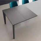 Mesa de Jantar Extensível Até 290 cm em Cristal Made in Italy - Polonio Viadurini