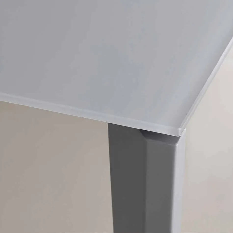 Mesa de Jantar Extensível Até 290 cm em Cristal Made in Italy - Polonio Viadurini