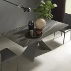 Mesa de Jantar Extensível Até 298 cm em Cerâmica Made in Italy - Anaconda Viadurini
