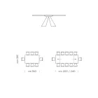 Mesa de jantar extensível até 300 cm em Fenix Made in Italy - Dálmata Viadurini