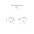 Mesa de jantar extensível até 300 cm em Fenix Made in Italy - Dálmata Viadurini