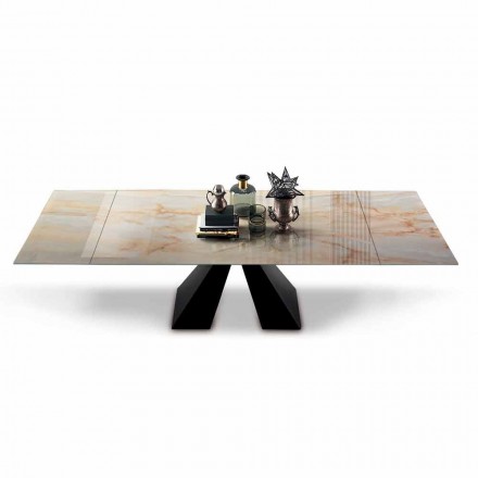 Mesa de Jantar Extensível até 300 cm em Hypermarble Made in Italy - Dálmata Viadurini