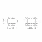 Mesa de Jantar Extensível até 300 cm em Laminado Made in Italy - Grotta Viadurini