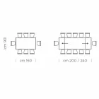 Mesa de Jantar Extensível até 300 cm em Laminado Made in Italy - Settimmio Viadurini