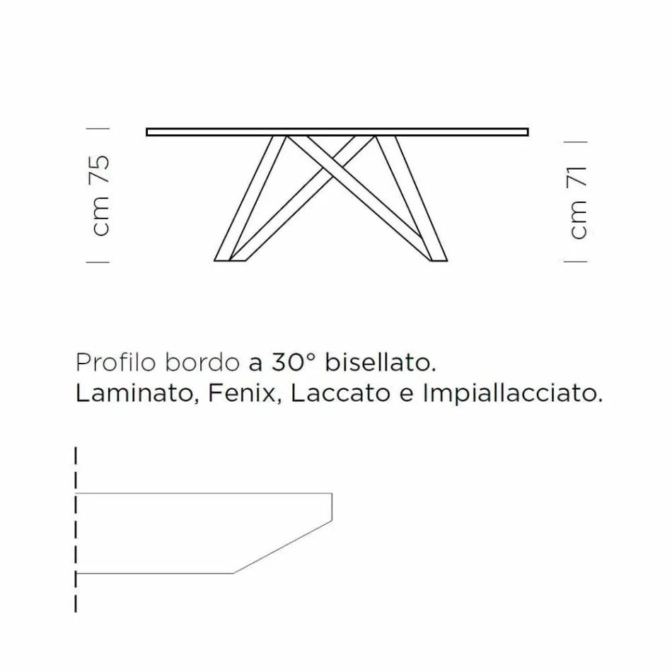 Mesa de Jantar Extensível até 300 cm em Laminado Made in Italy - Settimmio Viadurini
