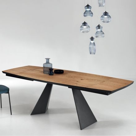 Mesa de jantar extensível até 300 cm em madeira made in Italy - Paolito Viadurini