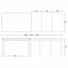 Mesa Extensível de Jantar Até 310 cm em Cerâmica Made in Italy - Pitagora Viadurini