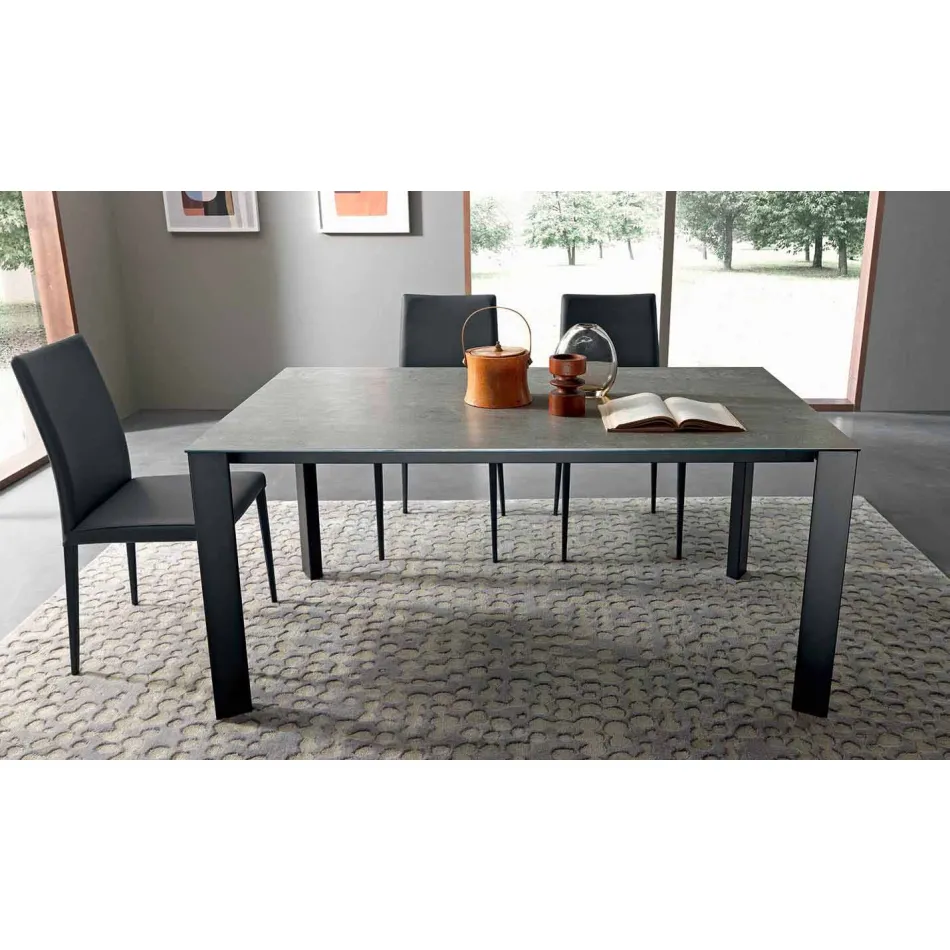 Mesa Extensível de Jantar Até 310 cm em Cerâmica Made in Italy - Pitagora Viadurini