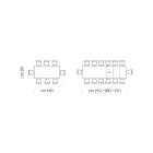 Mesa de jantar extensível até 310 cm em melamina Fabricado na Itália - Anos Setenta Viadurini