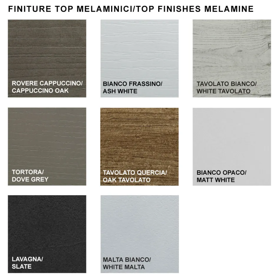 Mesa de jantar extensível até 310 cm em melamina Fabricado na Itália - Anos Setenta Viadurini