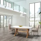 Mesa de Jantar Extensível Até 315 cm em Madeira Maciça - Massimo Viadurini