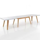 Mesa de Jantar Extensível Até 315 cm em Mdf e Madeira Maciça - Paolo Viadurini