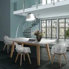 Mesa de Jantar Extensível Até 315 cm em Mdf e Madeira Maciça - Paolo Viadurini