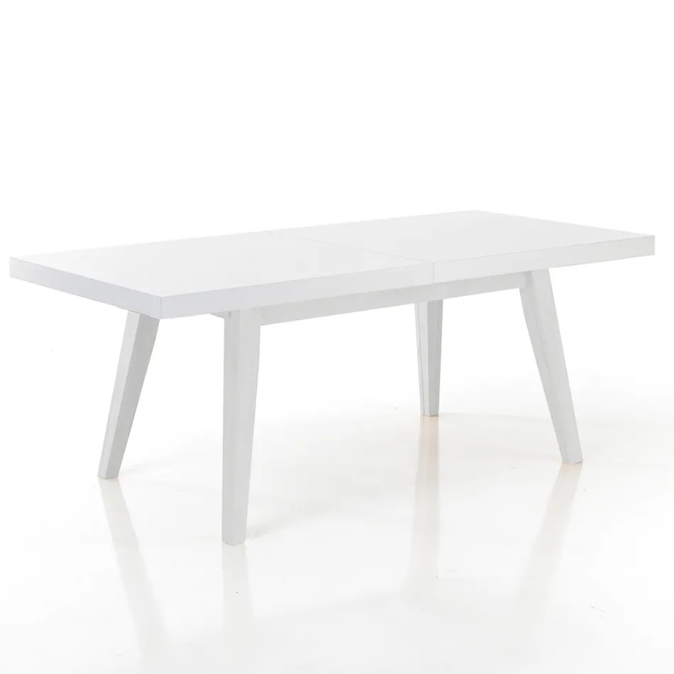 Mesa de Jantar Extensível Até 315 cm em Mdf e Madeira Maciça - Paolo Viadurini