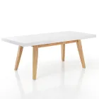 Mesa de Jantar Extensível Até 315 cm em Mdf e Madeira Maciça - Paolo Viadurini
