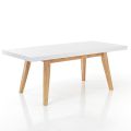 Mesa de Jantar Extensível Até 315 cm em Mdf e Madeira Maciça - Paolo