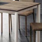 Mesa de jantar extensível até 334 cm Efeito de madeira Fabricado na Itália - Maltês Viadurini