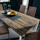 Mesa de jantar extensível até 334 cm Efeito de madeira Fabricado na Itália - Maltês Viadurini